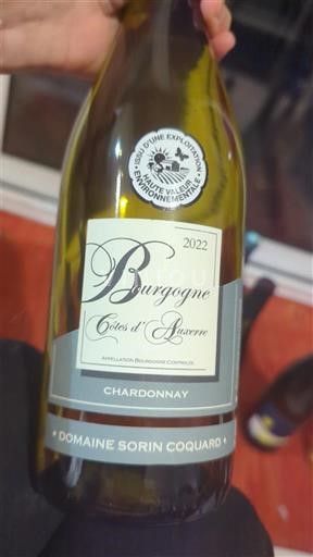 Bourgogne Bourgogne Côtes d'Auxerre Domaine Sorin Coquard 2022