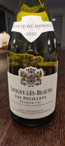 Viner Blanc sec Les Peuillets Château Meursault 2022 Frankrike Bourgogne Savigny-lès-Beaune AOC Premier Cru