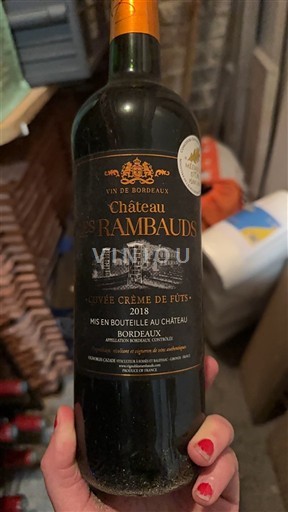 Bordeaux Château Les Rambauds Crème de Fûts 2018