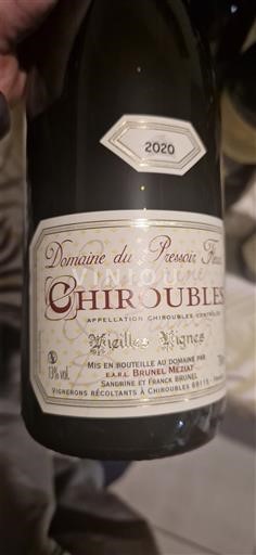 Beaujolais Chiroubles Domaine Pressoir Fleuri Vieilles Vignes 2020