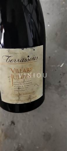 Roussillon Côtes-du-Roussillon Terrassous Villare Juliani 2015