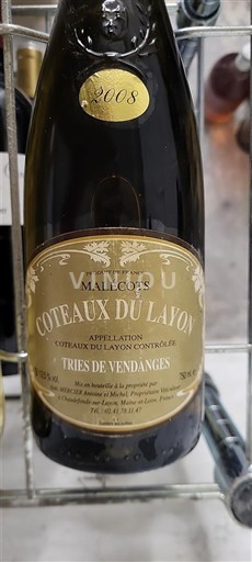 Loirevallei Coteaux du Layon Malécots Tries de Vendanges 2008