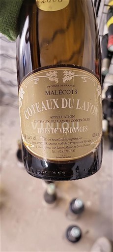 Loirevallei Coteaux du Layon Malécots Tires de Vendanges Niet-geïntegreerd