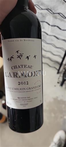 Burdeos Saint-Émilion Gran Cru Grand Cru Château L'Armont 2012