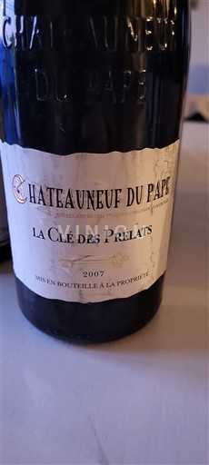Valle del Ródano Châteauneuf-du-Pape. La Clé des Prélats 2007