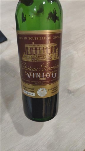 Bordeaux Bordeaux Supérieur Château Rambeau 1998