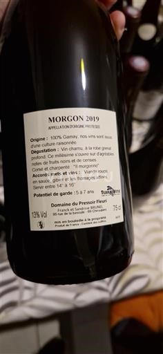 Beaujolais Morgon Domaine Pressoir Fleuri 2019