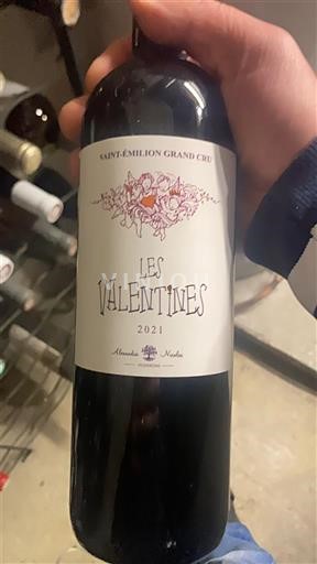 Burdeos Saint-Émilion Gran Cru Grand Cru Alexandre Moutin Les Valentines 2021