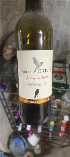 Sydväst Côtes de Gascogne Le Merle Moqueur Faute de Grives Icke årgångsbetecknad