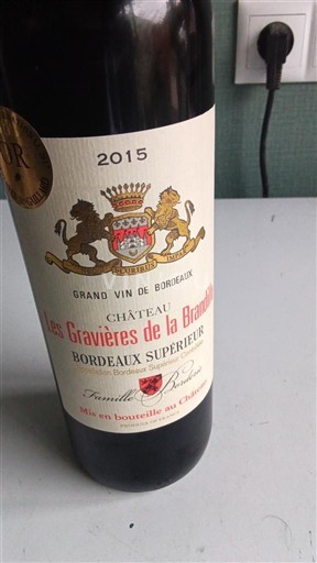 Bordeaux Bordeaux Supérieur Château Les Gravières de la Brandille 2015