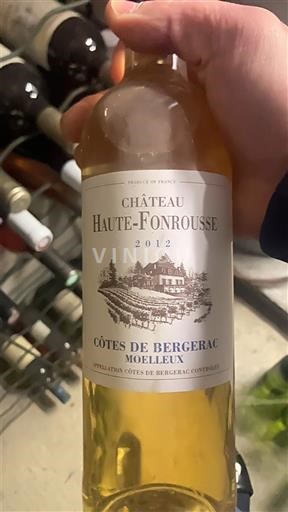 Tây Nam Côtes-de-bergerac Château Haute-Fonrousse 2012