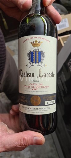 Bordeaux Castillon-côtes-de-bordeaux Château Lacoste 2014