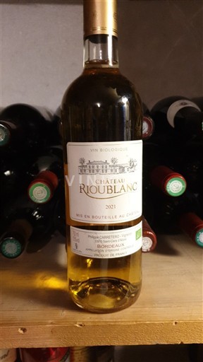 Burdeos Bordeaux Château Rioublanc 2021