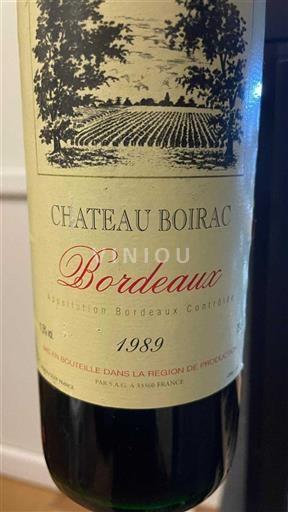 Burdeos Bordeaux Château Boirac 1989