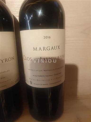 Bordeaux Margaux Clos du Jaugueyron 2016