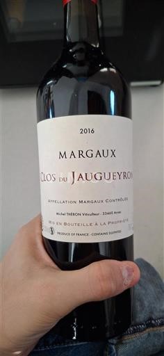 Bordeaux Margaux Clos du Jaugueyron 2016
