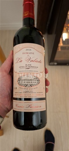 Bordeaux Blaye-Côtes-de-Bordeaux Domaine La Valade Passion 2018