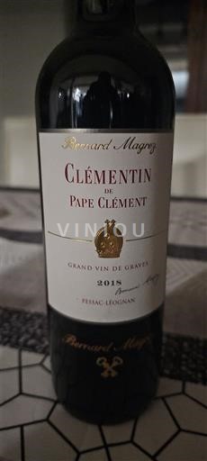 Vinos Rouge sec Clémentin du pape clément Château Pape Clément 2018 Francia Burdeos Pessac-Léognan AOC