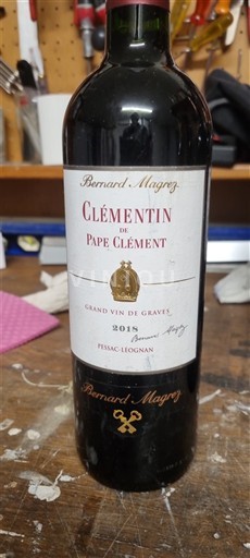 Bordeaux Pessac-Léognan Château Pape Clément Clémentin du pape clément 2018