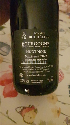 Borgoña Domaine Bouhélier 2022
