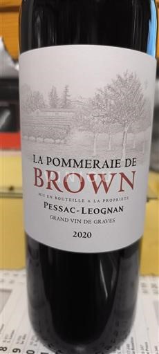 Bordeaux Pessac-Léognan Château Brown La Pommeraie de Brown 2020
