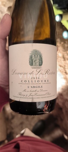 Roussillon Collioure Domaine La Rectorie L'Argile 2018