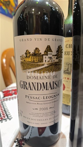 Vinos Rouge sec Domaine Grandmaison 2005 Francia Burdeos Pessac-Léognan AOC