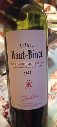 Bordeaux Montagne-Saint-Émilion Château Haut-Binet 2023