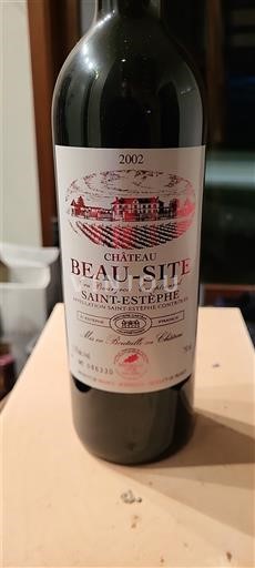 Bordeaux Saint-Estèphe Château Beau-Site 2002