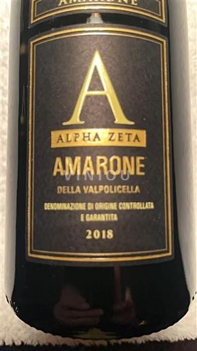 Benecija Amarone della Valpolicella Alpha Zeta 2018