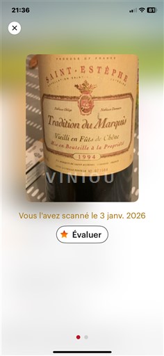 Bordeaux Saint-Estèphe Tradition du Marquis 1994