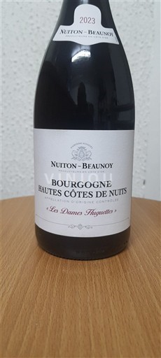 Burgundy Hautes Côtes de Nuits Nuiton-Beaunoy Les Dames Huguettes 2023