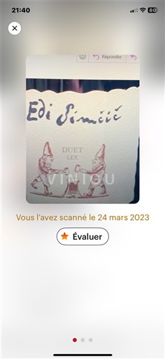 Primorska Goriška Brda Edi Simcic Duet Lex Non Millésimé