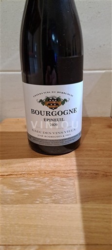 Bourgogne Bourgogne Epineuil GAEC des Vins Vieux Jos. Rodrigues & Fils 2020