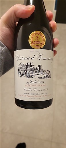 Beaujolais Juliénas Château Émeringes Vieilles Vignes 2019