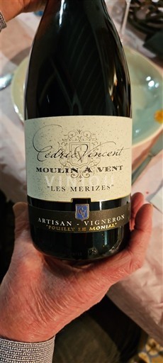 Beaujolais Moulin-à-vent Cedric Vincent Les Merizes 2017