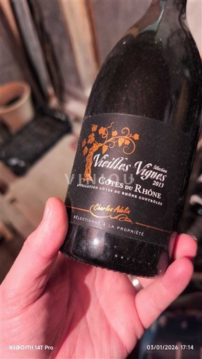 Rhônedalen Côtes du Rhône Charles Malatier Vieilles Vignes 2013