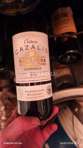 Burdeos Bordeaux Château Cazalis 2018
