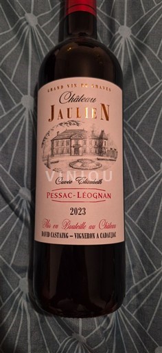 Vinos Rouge sec Cuvée Elisabeth Château Jaulien 2023 Francia Burdeos Pessac-Léognan AOC