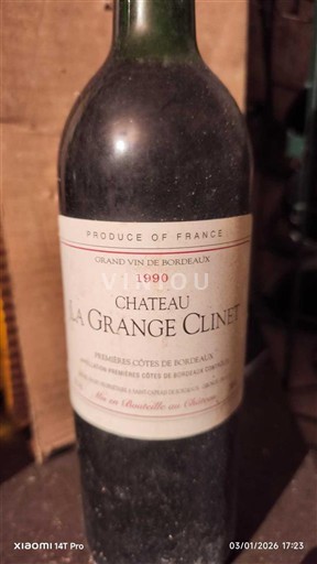 Bordeaux Premières Côtes de Bordeaux Château La Grange Clinet 1990