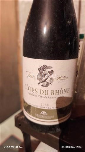 Rhônedalen Côtes du Rhône Pure Nature Pure Nature 2009