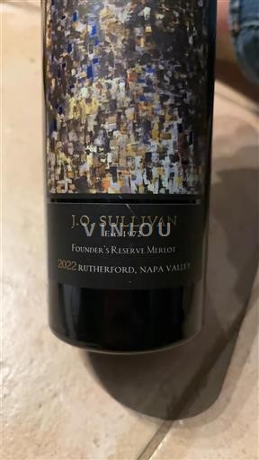 Vùng trồng nho được cấp phép California Rutherford J.O. Sullivan Founder's Reserve Merlot 2022
