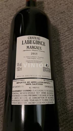 Bordeaux Margaux Château Labégorce 2015