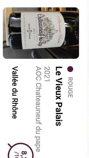 Valle del Ródano Châteauneuf-du-Pape. Le Vieux Palais 2021