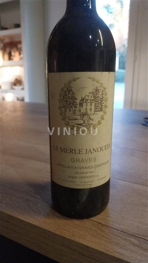 Viinit Rouge sec Le Merle Janoueix 2005 Ranska Bordeaux Graves AOC