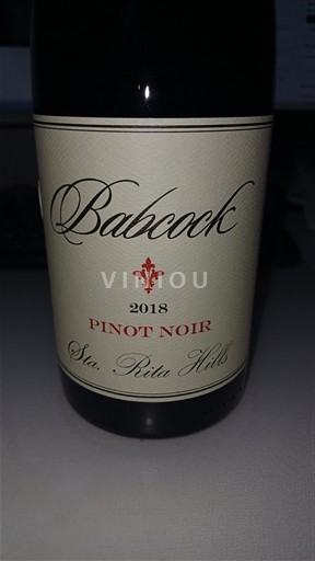 Vùng trồng nho được cấp phép California Sta. Rita Hills Babcock Santa Barbara / Santa Rita Hills 2018