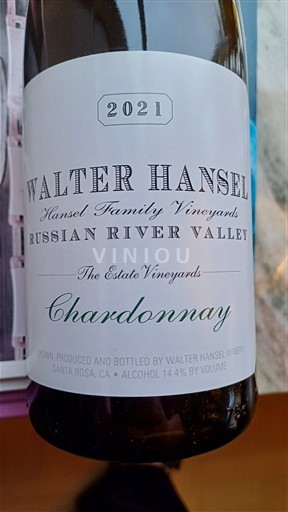 Vùng trồng nho được cấp phép California Bờ biển Sonoma Walter Hansel Estate vineyards / russian river 2021