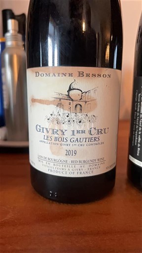 Borgoña No especificado Premier Cru Domaine Besson Les Bois Gautiers 2019