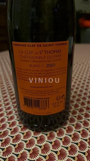 Valle del Ródano Châteauneuf-du-Pape. Domaine Clef de Saint Thomas La Clef de St Thomas 2023