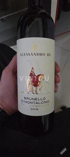 Вина Rouge sec Alessandro III 2019 Italija Toskana Brunelo di Montaldžino DOC